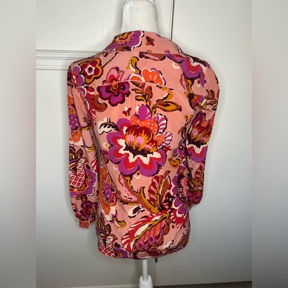 Tory Burch Multicolor Floral Blouse size 0 - Picture 2 of 6